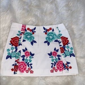 Zara Floral Mini Skirt